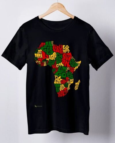 Camiseta África Rasta Tipografia