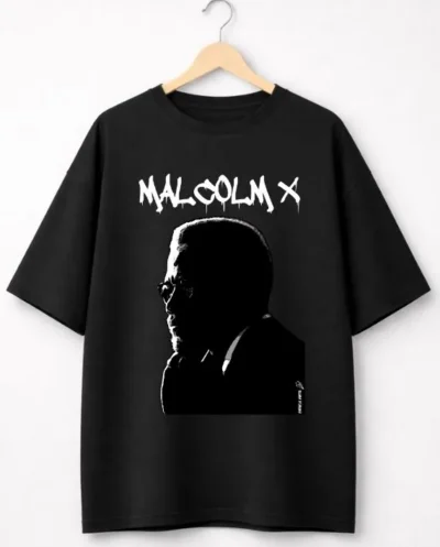 Oversized Malcolm X Black