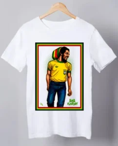 Camiseta Bob Marley Brasil - Plus Size