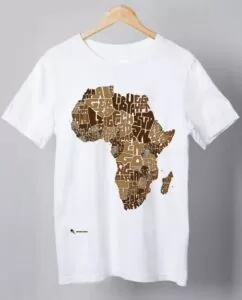Camiseta África Brown Tipografia