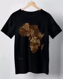 Camiseta África Brown Tipografia - XGG