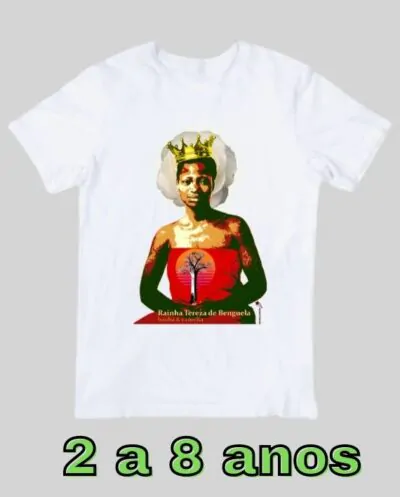 Camiseta Infantil Rainha Tereza de Benguela (2 a 8 anos)