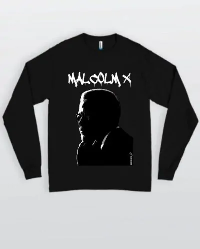 Manga Longa Malcolm X Black