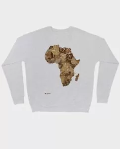 Manga Longa África Brown Tipografia